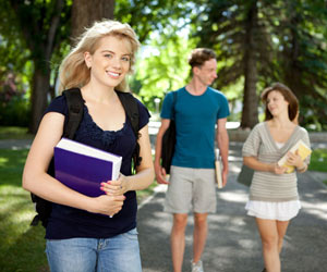 Curso en un campus universitario